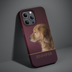 Coque Pour iPhone 14 Pro Chien Photo pour animaux de compagnie Golden Retri
