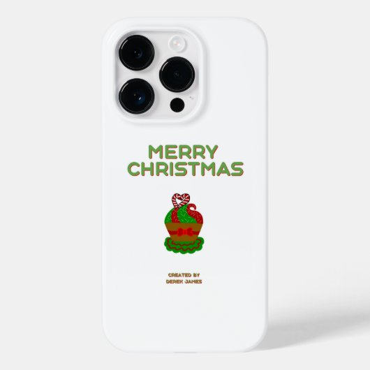 Coque Pour iPhone 14 Pro Christmas Cupcake Apple iPhone 14 Pro Coque (Verso)