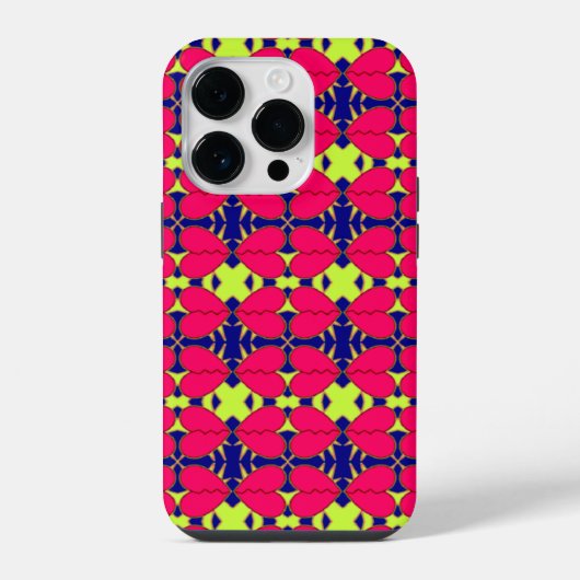 Coque Pour iPhone 14 Pro Cœurs Brisés Zig-Zag (Verso)