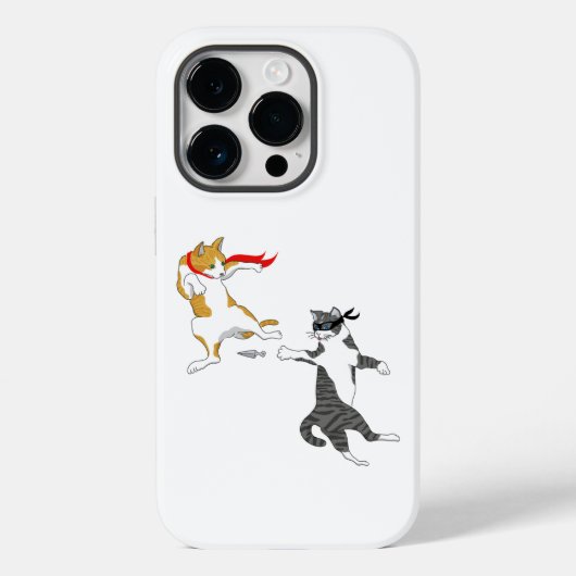 Coque Pour iPhone 14 Pro Coque de combat de chat-Mate coque iphone (Verso)