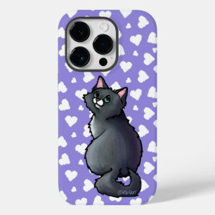 Coque Pour iPhone 14 Pro Coque iphone Coque-Mate de chat vert