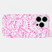 Coque Pour iPhone 14 Pro Coque iphone de texte d'amour multilingue - Choisi (Verso (horizontal))