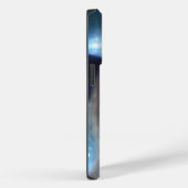 Coque Pour iPhone 14 Pro Coque iphone en marbre bleu (Verso / Droite)