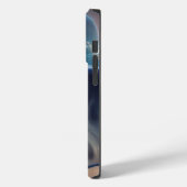 Coque Pour iPhone 14 Pro Coque iphone en marbre bleu (Verso / Gauche)