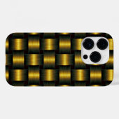 Coque Pour iPhone 14 Pro Coque iphone en treillis or (Verso (horizontal))