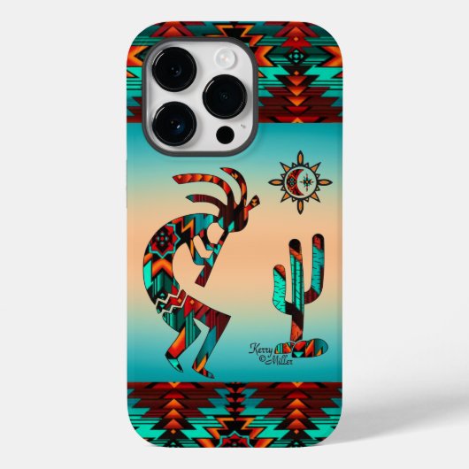 Coque Pour iPhone 14 Pro Coque iphone Kokopelli Sud-Ouest (Verso)