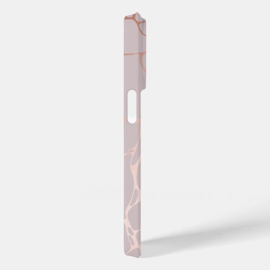 Coque Pour iPhone 14 Pro coque iphone rose de marbre doré (Verso / Droite)