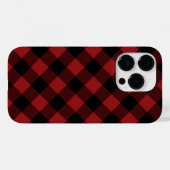 Coque Pour iPhone 14 Pro Coque iphone rouge noir (Verso (horizontal))