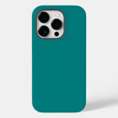 Coque Pour iPhone 14 Pro Couleur Turquoise bleu vert foncé, coque iphone (Verso)