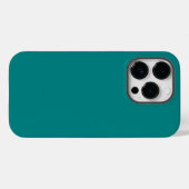 Coque Pour iPhone 14 Pro Couleur Turquoise bleu vert foncé, coque iphone (Verso (horizontal))