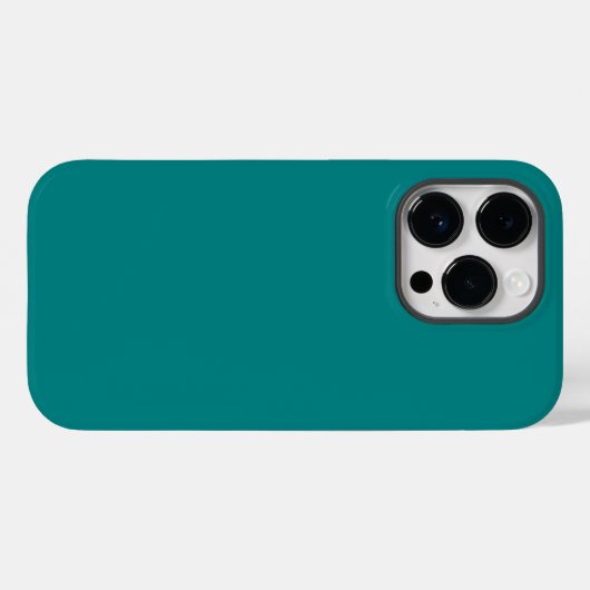 Coque Pour iPhone 14 Pro Couleur Turquoise bleu vert foncé, coque iphone (Verso (horizontal))