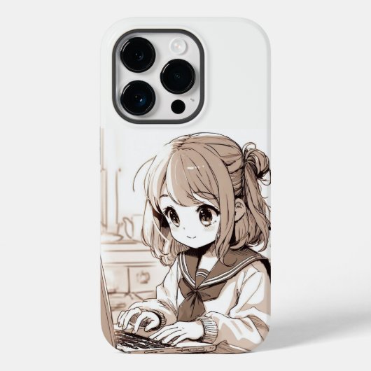 Coque Pour iPhone 14 Pro Cute Anime Girl iPhone / coque ipad (Verso)