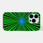 Coque Pour iPhone 14 Pro Étoile bleue sur fond vert clair (Verso Horizontal)