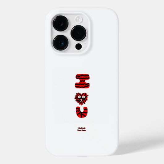 Coque Pour iPhone 14 Pro I Fuzzy U Apple iPhone 14 Pro Coque (Verso)