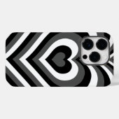 Coque Pour iPhone 14 Pro iPhone coque iphone Black & White Heart 14 (Verso (horizontal))
