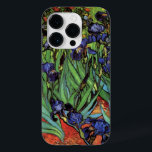Coque Pour iPhone 14 Pro Irises de Vincent van Gogh, Jardin Vintage<br><div class="desc">Irises (1889) de Vincent van Gogh est une peinture vintage à fleurs de paysage de post impressionnisme d'art, représentant un jardin aux iris à barbe violet poussant par des pavots orange. Une seule fleur d'iris blanc fleurit au bord. À propos de l'artiste : Vincent Willem van Gogh (1853-1890) fut l'un...</div>