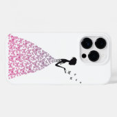 Coque Pour iPhone 14 Pro La dame aux papillons Couverture coque iphone (Verso (horizontal))