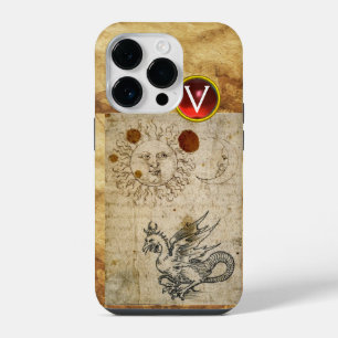 Coque Pour iPhone 14 Pro LE SOLEIL LA LUNE ET BASILISK PARCHEMIN Monogramme