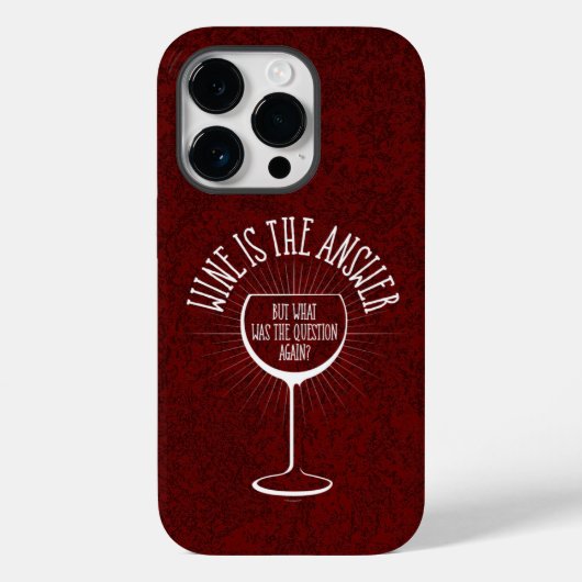 Coque Pour iPhone 14 Pro Le Vin Est La Réponse Coque-Mate coque iphone (Verso)