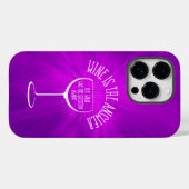Coque Pour iPhone 14 Pro Le Vin Est La Réponse Coque-Mate coque iphone (Verso (horizontal))
