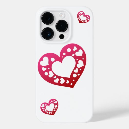 Coque Pour iPhone 14 Pro Lovely Hearts iPhone / coque ipad (Verso)