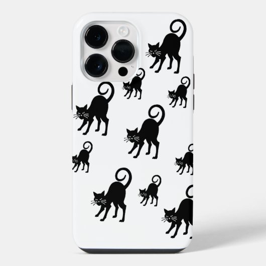 Coque pour IPhone 14 Pro Max - chat noir (Verso)