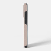 Coque Pour iPhone 14 Pro Monogramme Faux Blush Cuir rose (Côté gauche)