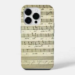 Coque Pour iPhone 14 Pro Partition musicale vintage, partition musicale ant