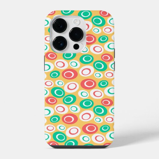 Coque Pour iPhone 14 Pro Rétro Ovals (Verso)