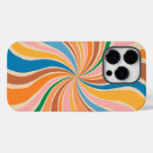 Coque Pour iPhone 14 Pro Retro Swirl Art Abstrait iPhone / coque ipad (Verso (horizontal))