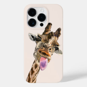 Coque Pour iPhone 14 Pro Sortie de la langue de la girafe