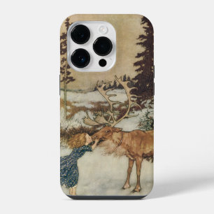 Coque Pour iPhone 14 Pro Vintage Gerda et le renne par Edmund Dulac