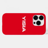 Coque Pour iPhone 14 Pro Yisia iPhone / coque ipad Rouge (Verso (horizontal))