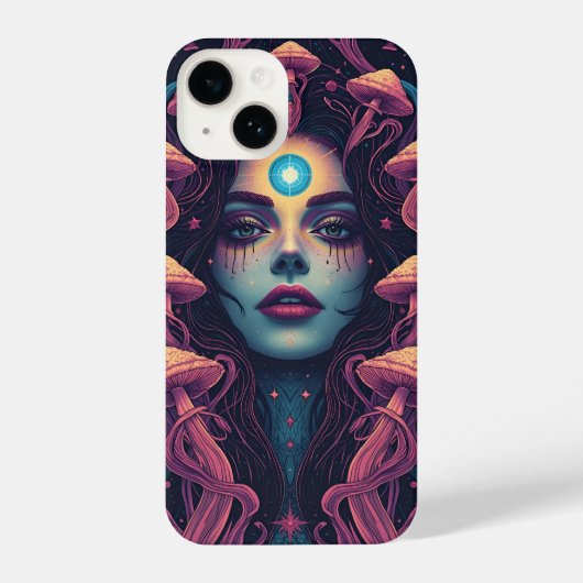 Coque Pour iPhone 14 Psychédélique Troisième Eye Téléphone Case (Verso)
