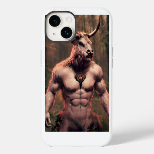 Coque Pour iPhone 14 puissant Taureau dans la forêt