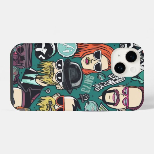 Coque Pour iPhone 14 Punks de Crypto drôles et mignons (Verso Horizontal)