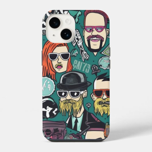 Coque Pour iPhone 14 Punks de Crypto drôles et mignons (Verso)