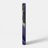 Coque Pour iPhone 14 Puple Mable Rose Gold Nom Script (Côté gauche)