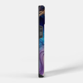 Coque Pour iPhone 14 Puple Mable Rose Gold Nom Script (Côté droit)