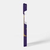 Coque Pour iPhone 14 Purple Phone Case with Big Yellow M and Star Detai (Côté gauche)