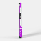 Coque Pour iPhone 14 Purple Zebra Impression avec monogramme (Côté droit)