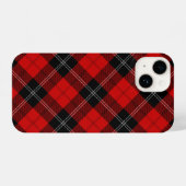 Coque Pour iPhone 14 Ramsay tartan rouge noir plaid (Verso Horizontal)