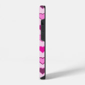 Coque Pour iPhone 14 Rangs de cœurs rose (Côté gauche)