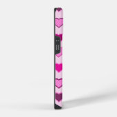 Coque Pour iPhone 14 Rangs de cœurs rose (Côté droit)