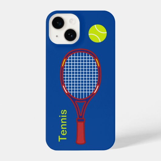 Coque Pour iPhone 14 Raquette et balle de tennis (Verso)