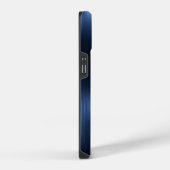 Coque Pour iPhone 14 Rayé bleu et marron  (Côté droit)