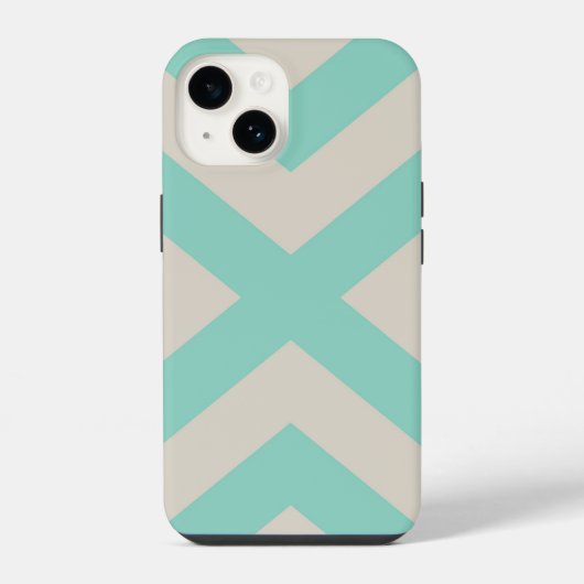 Coque Pour iPhone 14 Rayure Chevron Moderne (Verso)