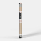 Coque Pour iPhone 14 Rayures beige (Côté droit)