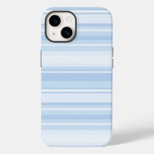 Coque Pour iPhone 14 Rayures bleu bébé