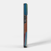 Coque Pour iPhone 14 rayures brisées et bois (Côté droit)